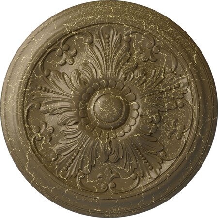 Ekena Millwork Vienna Ceiling Medallion (Fits Canopies up to 3 1/4"), 16 7/8"OD x 5/8"P, Mississippi Mud Crackle CM17VIMMC